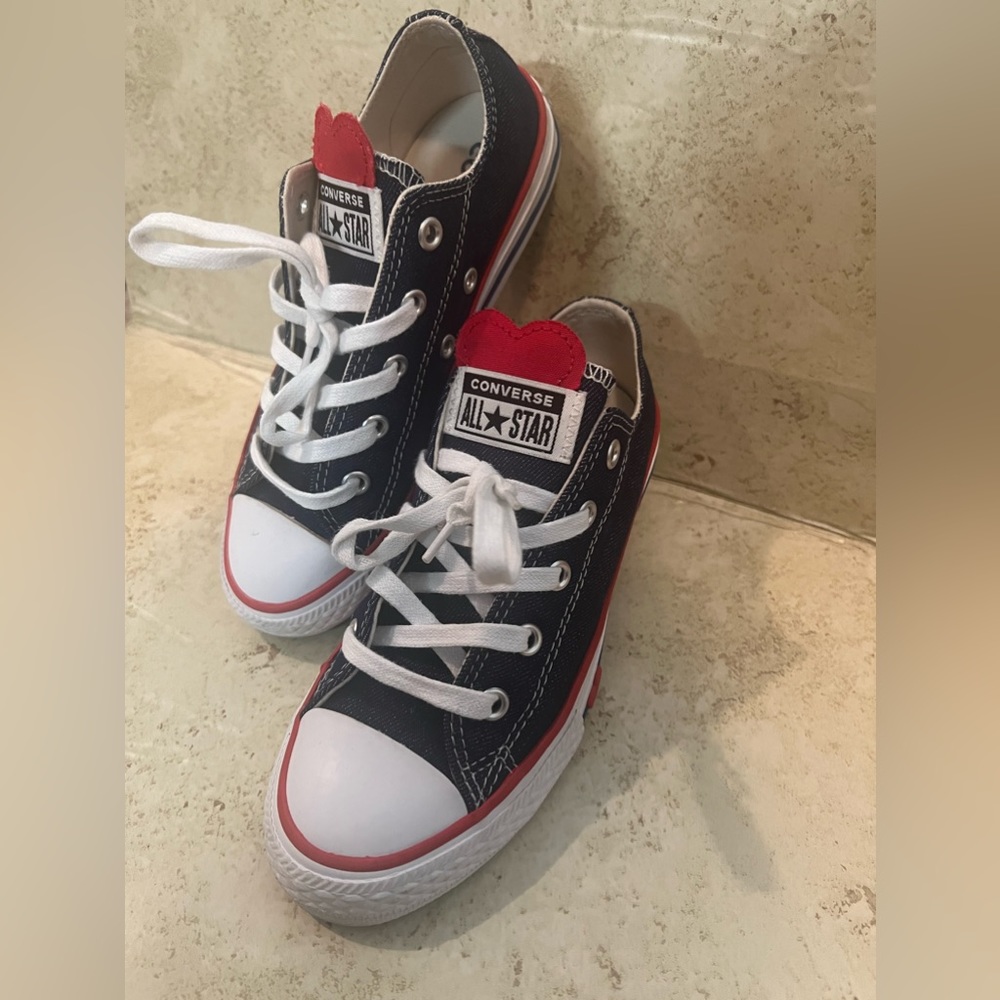 Converse (Chuck Taylors) - red, blue and white size 1